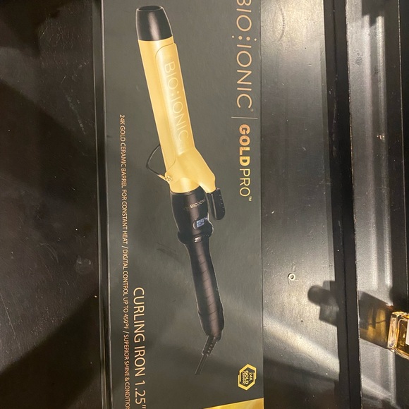 Bio Ionic GoldPro Ceramic Curling Iron - Black & Gold - Picture 2 of 5